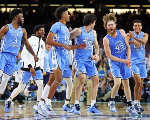 North Carolina Tar Heels Basketball Players paint by numbers