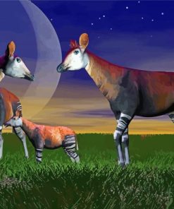 Okapi Family paint by numbers