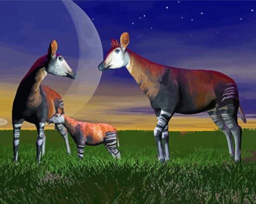Okapi Family paint by numbers