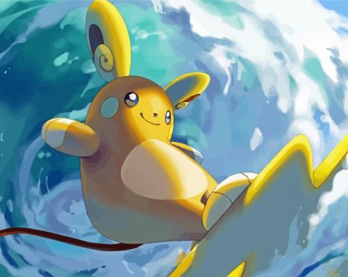 Pokemon Raichu paint by numbers