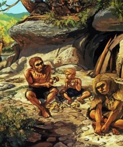 Prehistory Family paint by numbers