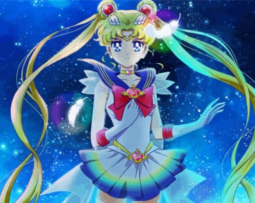 Pretty Guerriere Sailor Moon paint by numbers