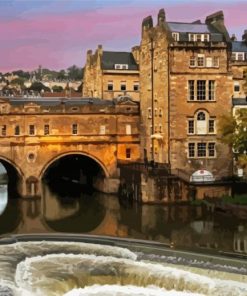 Pulteney Bridge In Bath City paint by numbers