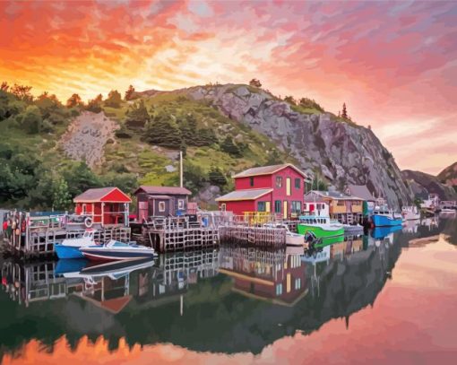 Quidi Vidi At Sunset paint by numbers