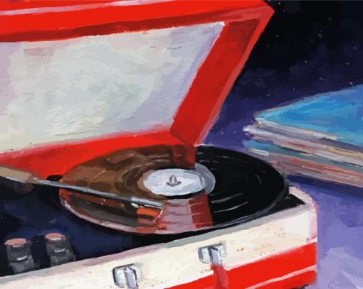 Record Player paint by numbers