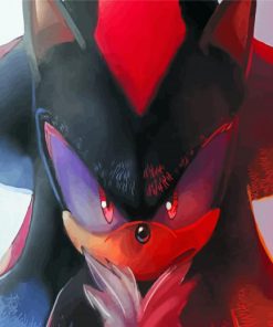 Red Eyes Sonic Hedgehog paint by numbers