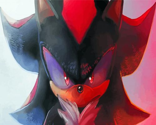 Red Eyes Sonic Hedgehog paint by numbers