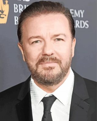 Ricky Gervais paint by numbers