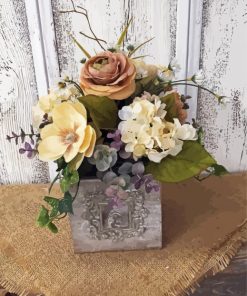 Rustic Flowers paint by numbers