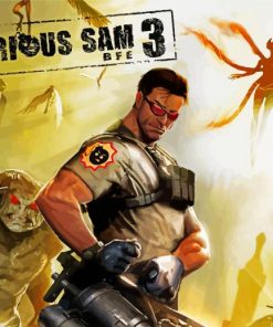 Serious Sam Video Game paint by numbers