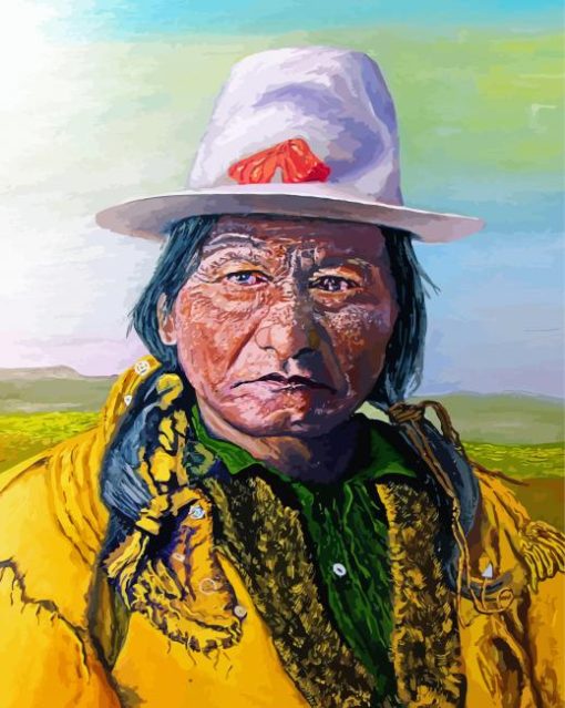 Sitting Bull Art paint by numbers