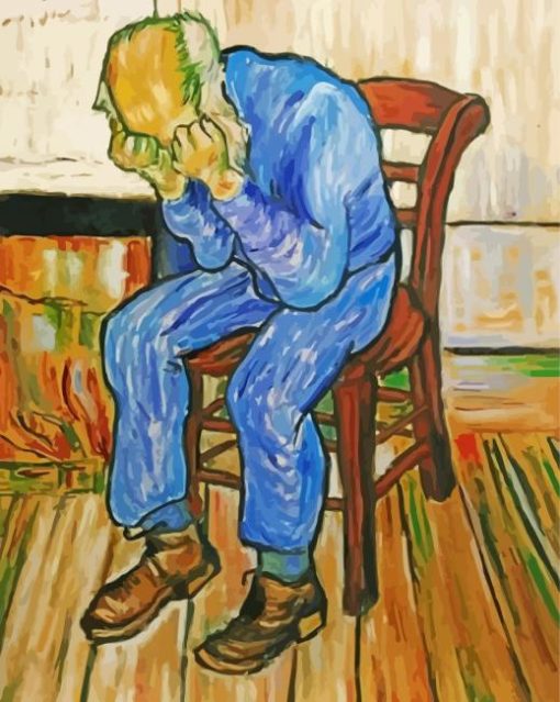 Sorrowing Old Ma By Vincent Van Gogh paint by numbers