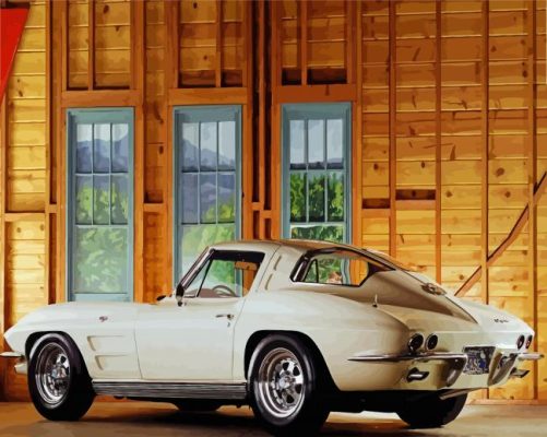 Split Window Chevrolet Corvette paint by numbers