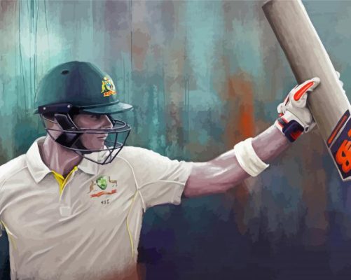 Steve Smith Cricket Player paint by numbers