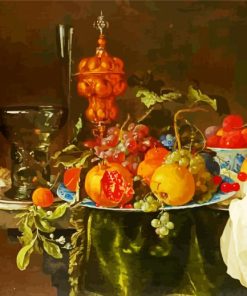 Still Life With Fruit By Jan Davidsz De Heem paint by numbers