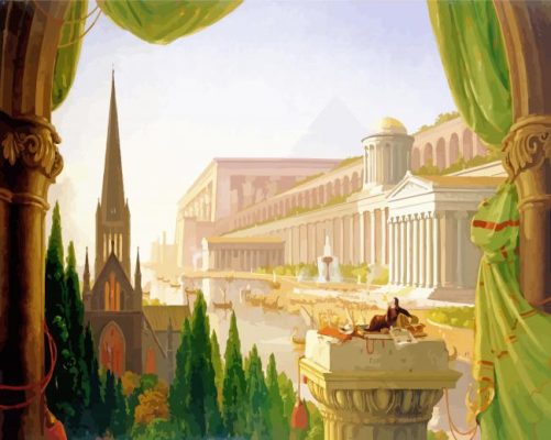 The Architects Dream By Thomas Cole paint by numbers