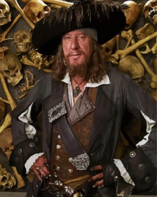 The Captain Hector Barbossa paint by numbers