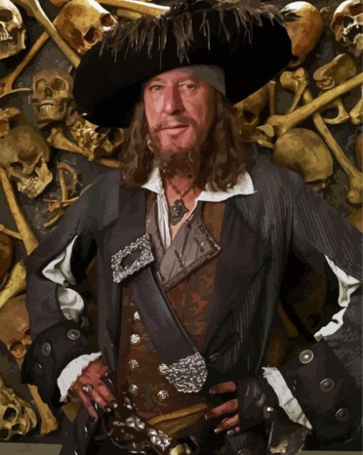 The Captain Hector Barbossa paint by numbers