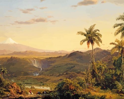 The Cotopaxi By Frederic Edwin Church paint by numbers