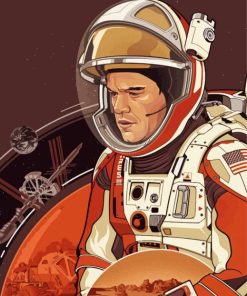 The Martian Illustration Art paint by numbers