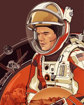 The Martian Illustration Art paint by numbers