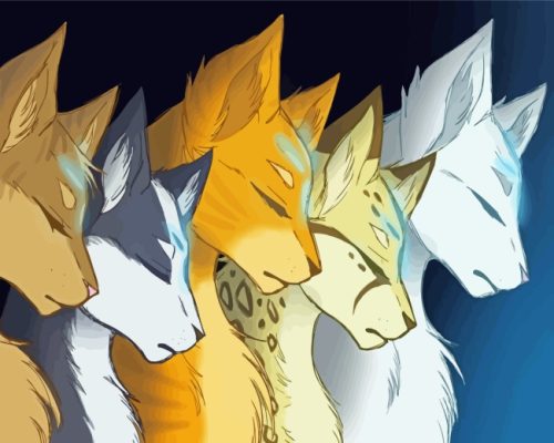 The Warrior Cats paint by numbers