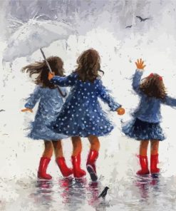 Three Sisters Under Rain paint by numbers