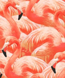 Vintage Flamingo paint by numbers
