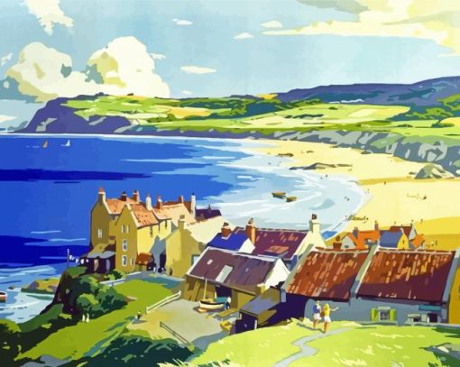 Yorkshire Coast Art paint by numbers