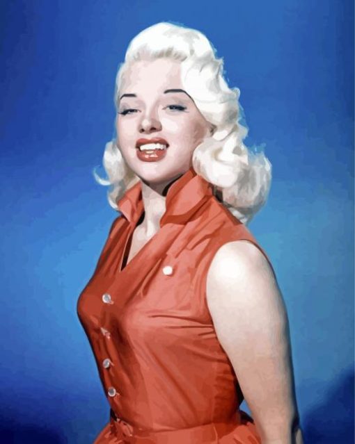 Young Diana Dors paint by numbers