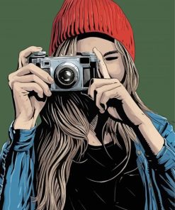 Young Photographer Girl paint by numbers