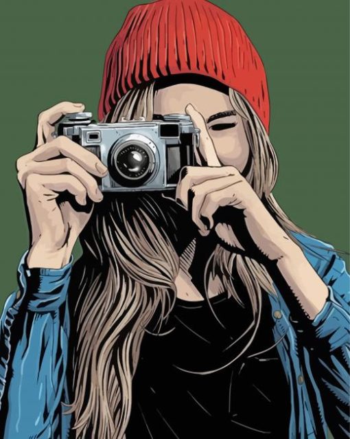Young Photographer Girl paint by numbers