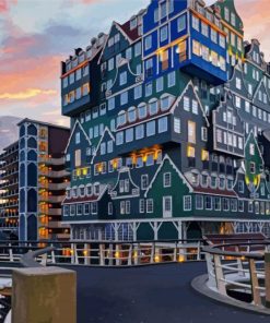 Zaandam Buildings paint by numbers