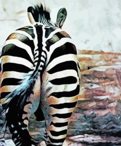 Zebra Butt paint by numbers