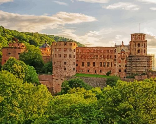 Heidelberg Castle Germany paint by numbers