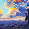 Beautiful Anime Landscape paint by numbers