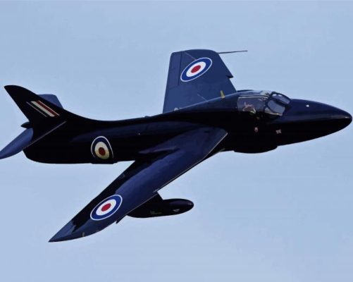 Black Hawker Hunter Paint By Number