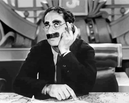 Black And White Groucho Marx paint by numbers