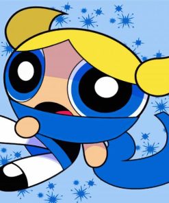 Bubbles Powerpuff Girl paint by numbers