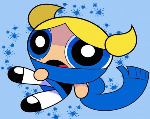Bubbles Powerpuff Girl paint by numbers