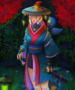 Chinese Kunoichi Girl paint by numbers