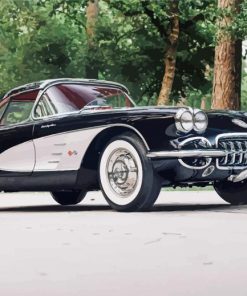 Classic 58 Chevrolet Corvette paint by numbers