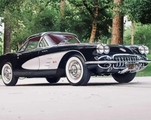 Classic 58 Chevrolet Corvette paint by numbers