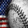 Close Up Baseball American Flag paint by numbers