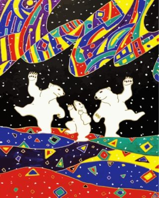 Dancing Bears Art paint by numbers