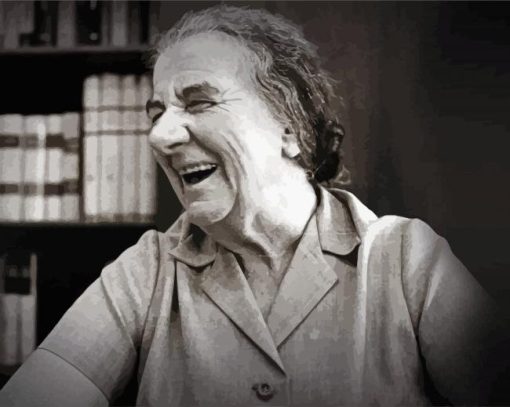 Golda Meir Smiling paint by numbers