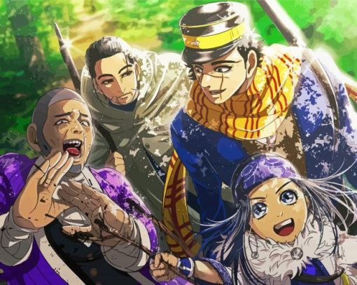 Golden Kamuy Anime Characters paint by numbers