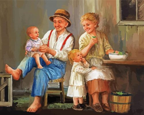 Happy Little Family Dianne Dengel paint by numbers