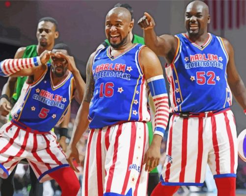 Harlem Globetrotters Players paint by numbers