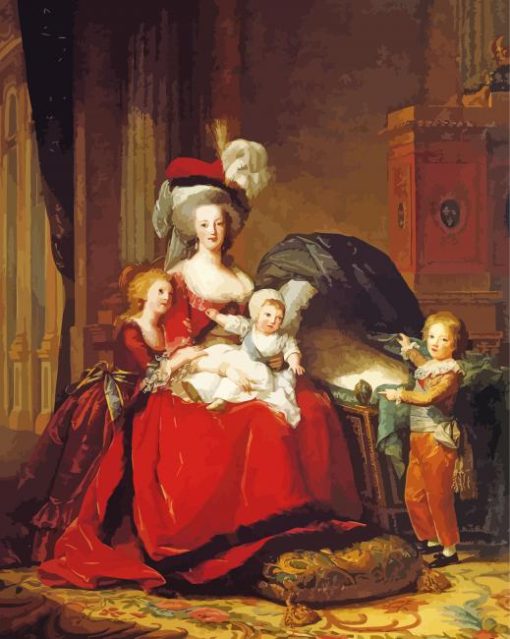 Marie Antoinette And Her Children Art paint by numbers
